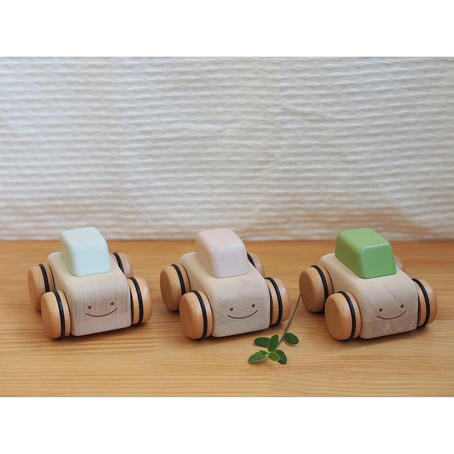 Amazon | ニチガン 天然木 オルゴールカー/ピンク | オルゴール